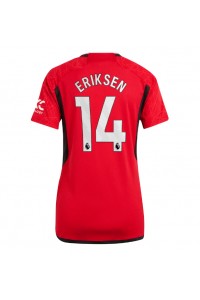 Fotbalové Dres Manchester United Christian Eriksen #14 Dámské Domácí Oblečení 2023-24 Krátký Rukáv